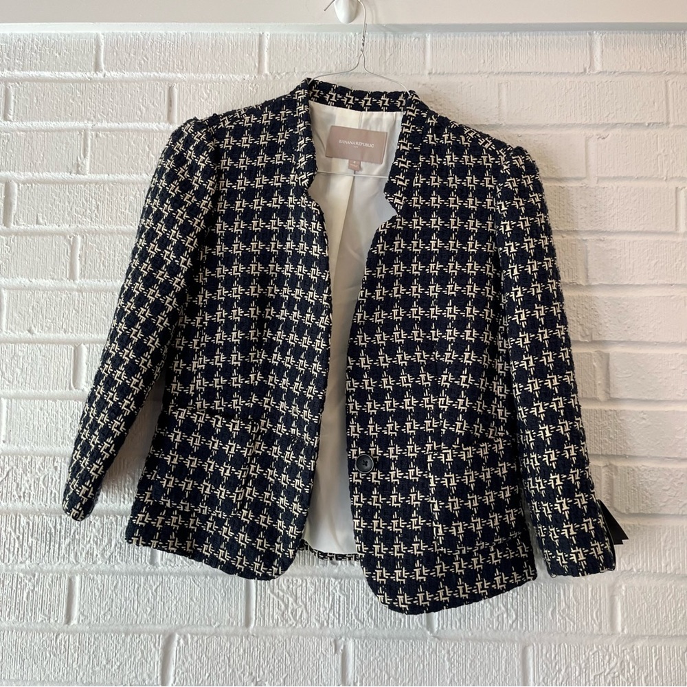 Banana Republic Tweed Woven Blazer